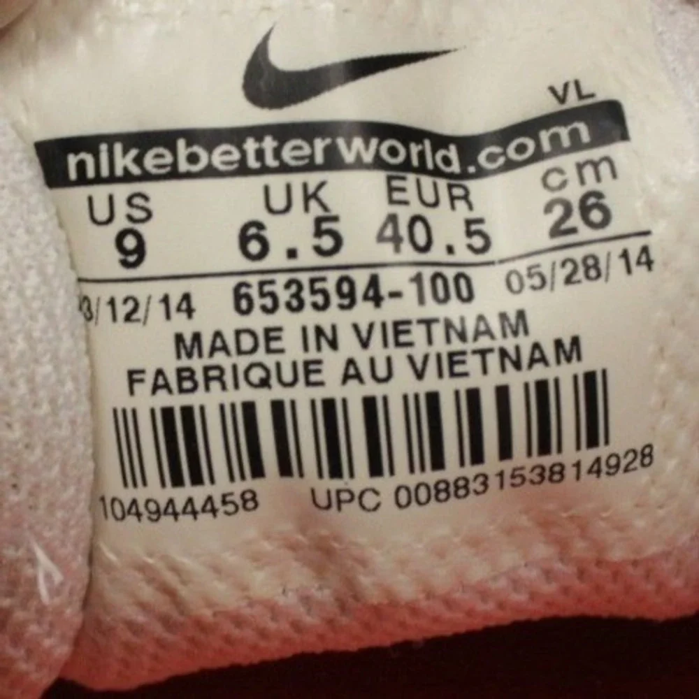 Nike‎ Dual Fusion Run 3 Womens 9 White Pink Orange Running Shoes Sneakers